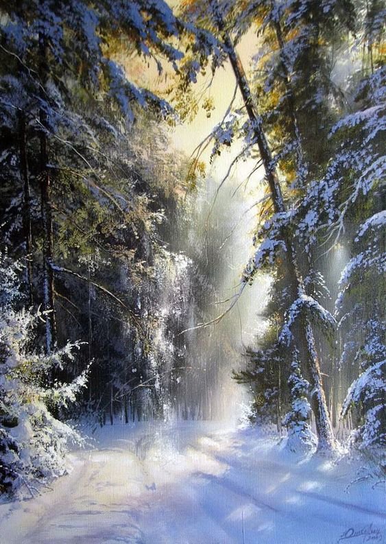 Зимний лес - зима, лес - оригинал