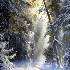 Схема вышивки «Зимний лес»