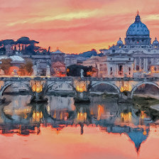 Схема вышивки «Rome And The Vatican City.»