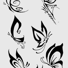 Схема вышивки «Бабочки. На джинсы»