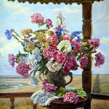 Схема вышивки «цветы»