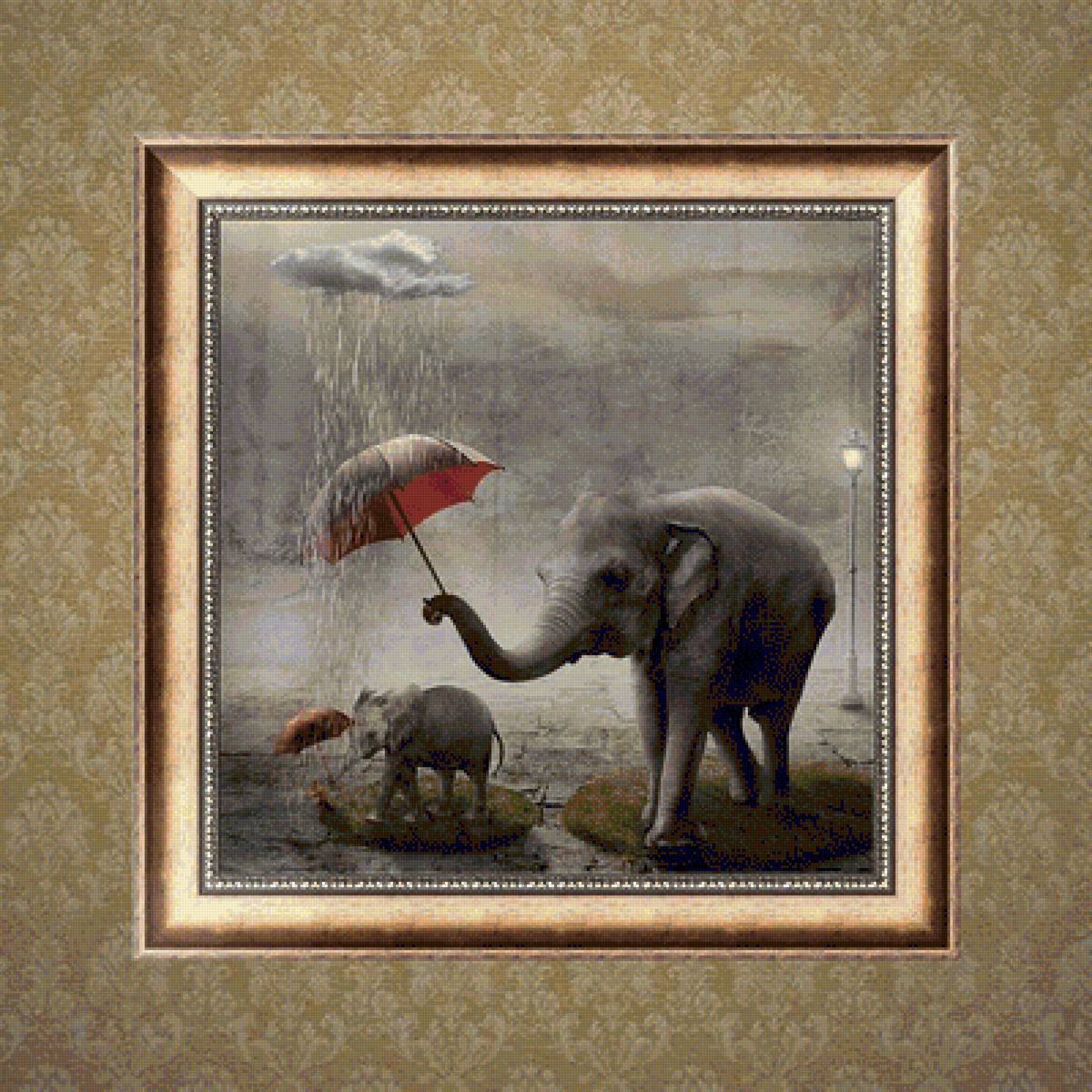 слоники - слоны, дождь - предпросмотр