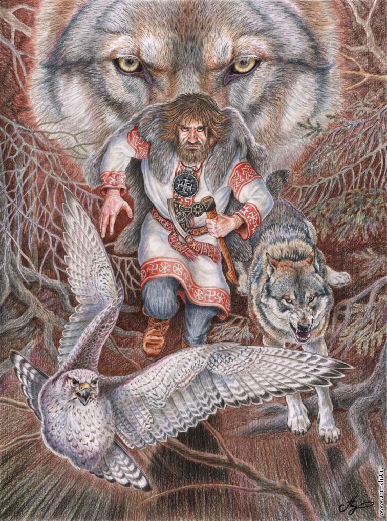 Волх - бог войны. Воин-оборотень. - славянский бестиарий, мифы, боги, легенды, мифические существа - оригинал