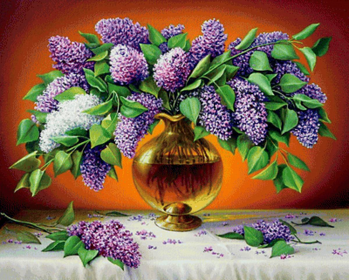 Сиреневое чудо - букет, весенние цветы, сирень, лиловые цветы - предпросмотр