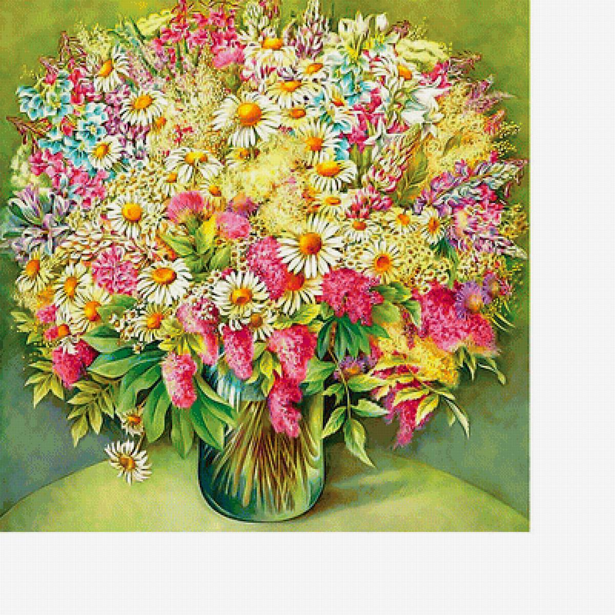 Букет - ромашки, цветы, летние цветы - предпросмотр