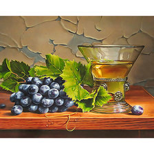 Оригинал схемы вышивки «Натюрморт с виноградом.» (№2083139)