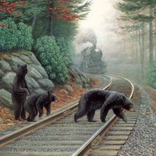 Схема вышивки «медведи»