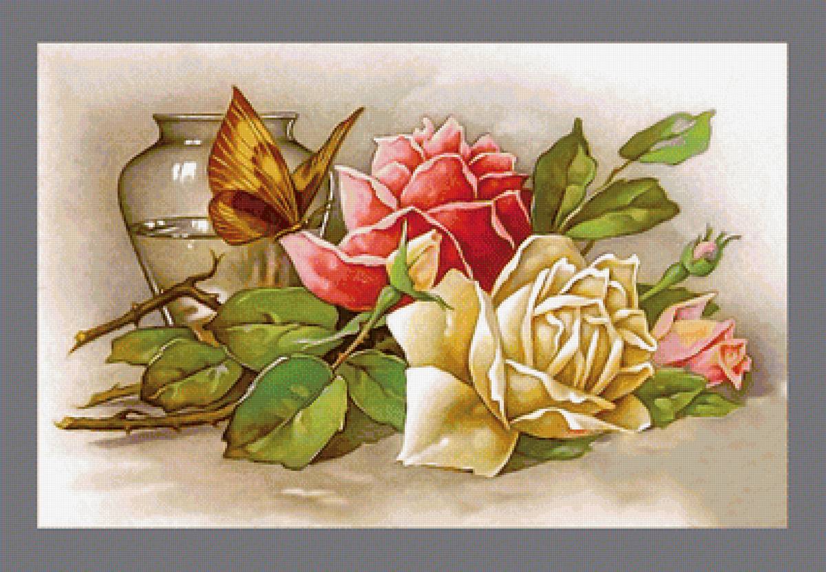 Серия "Винтаж". Розы - флора, цветы, розы - предпросмотр