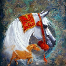 Схема вышивки «Лошадки»