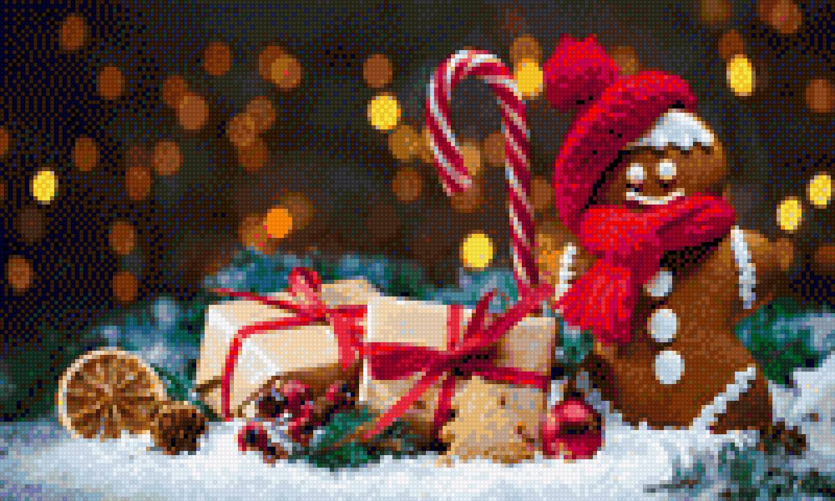 Зимние праздники - новый год, подарки, еда, зима, праздники, рождество - предпросмотр