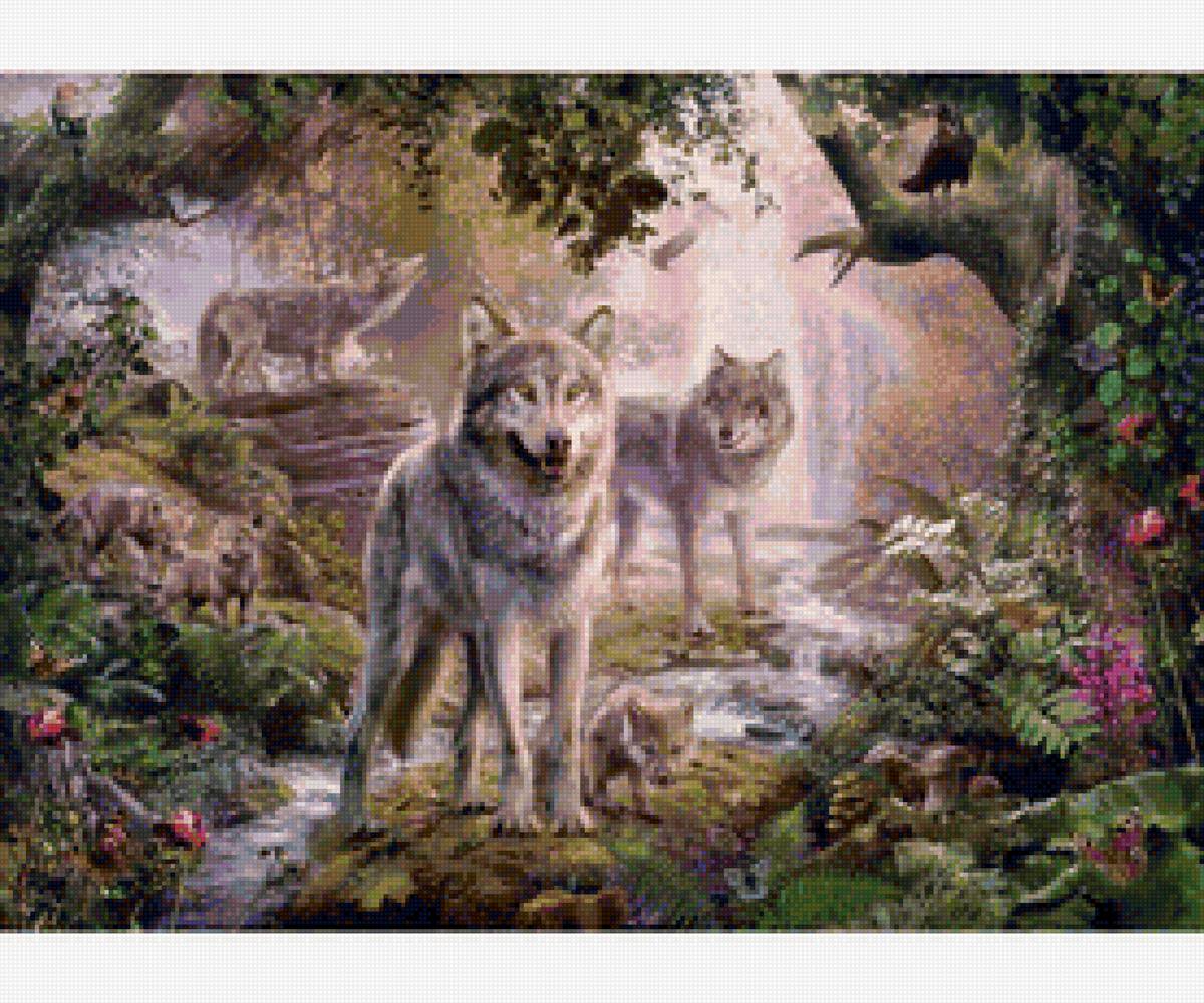 Wolf stress. Равенсбург пазл волк. Волк фэнтези. Волк живопись. Волк сказочный.
