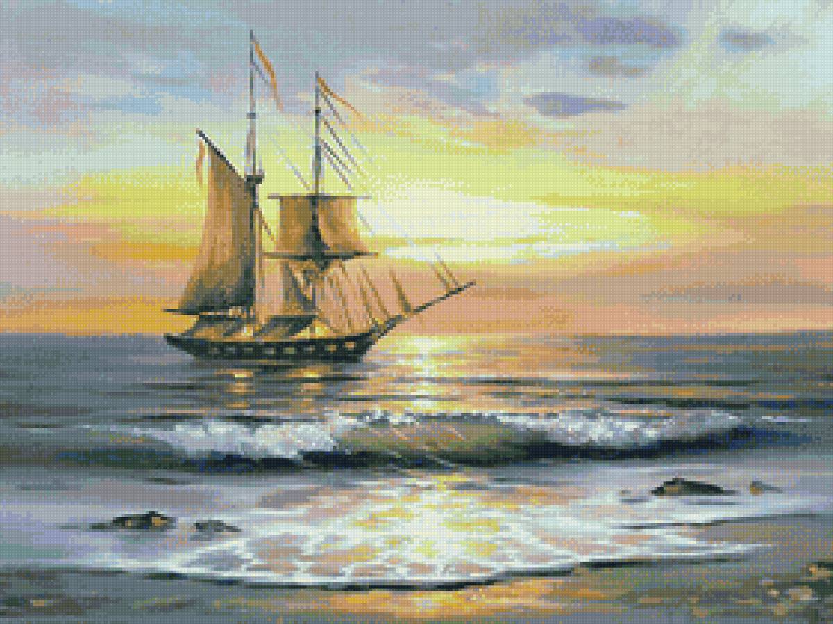 №2084627 - парусник, морской пейзаж - предпросмотр