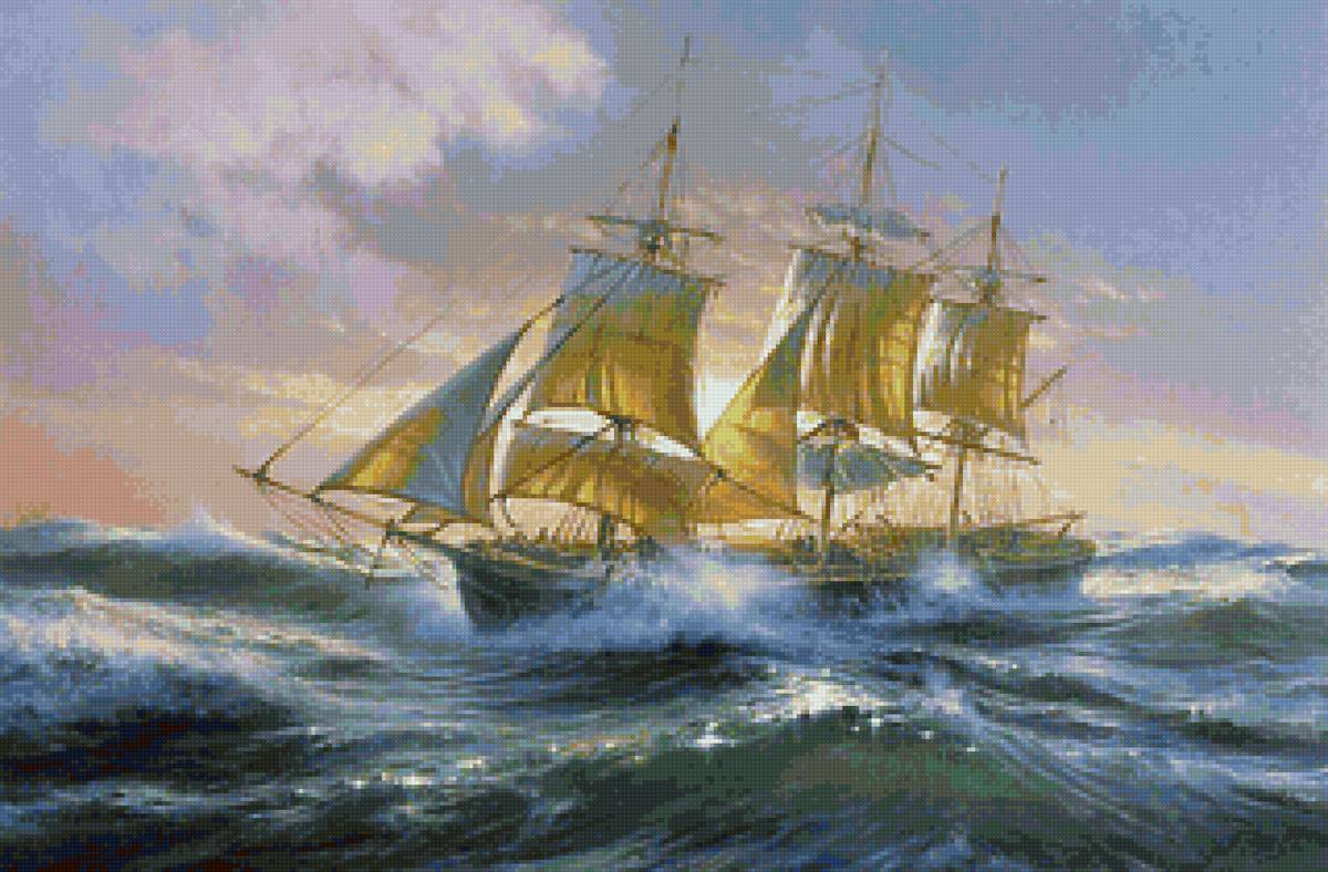 №2084647 - парусник, морской пейзаж - предпросмотр