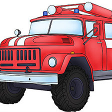 Схема вышивки «Пожарная машина»