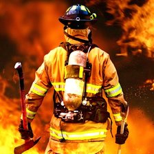 Схема вышивки «Пожарный»