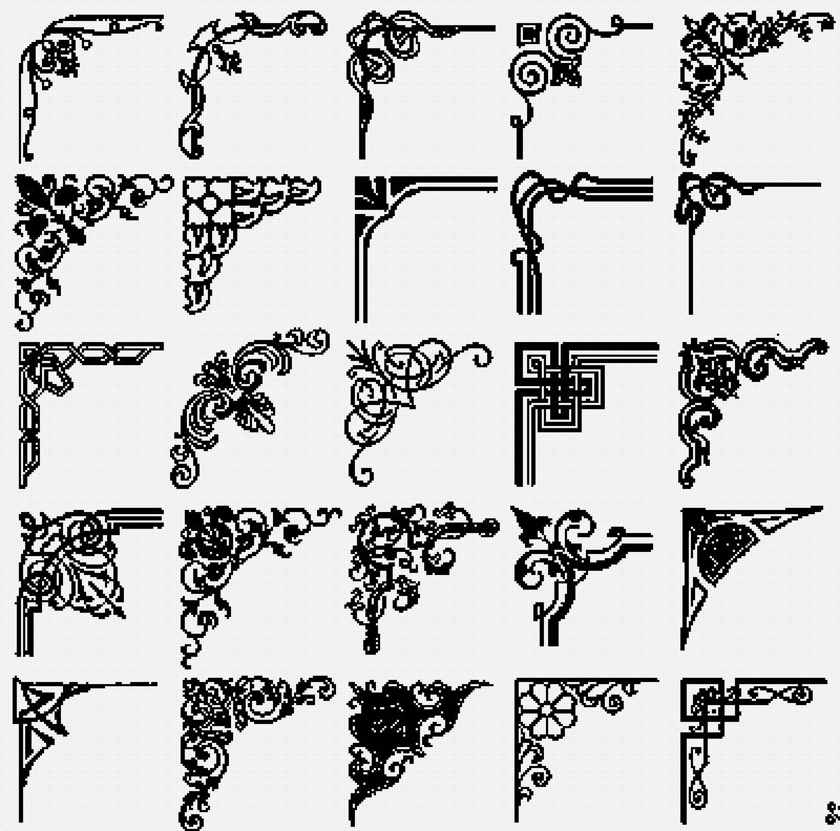 Узорчики 6 - монохром - предпросмотр