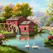 Схема вышивки «мельница»