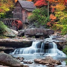 Схема вышивки «мельница осень»