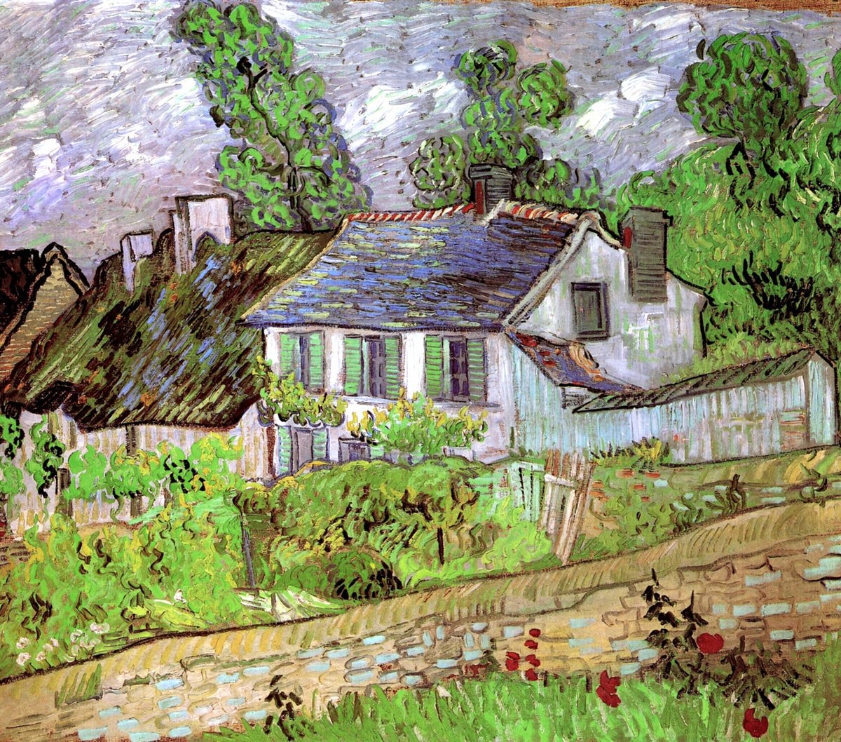 Дома в Овере. Ван Гог (2) - пейзаж, ван гог, дом, живопись - оригинал