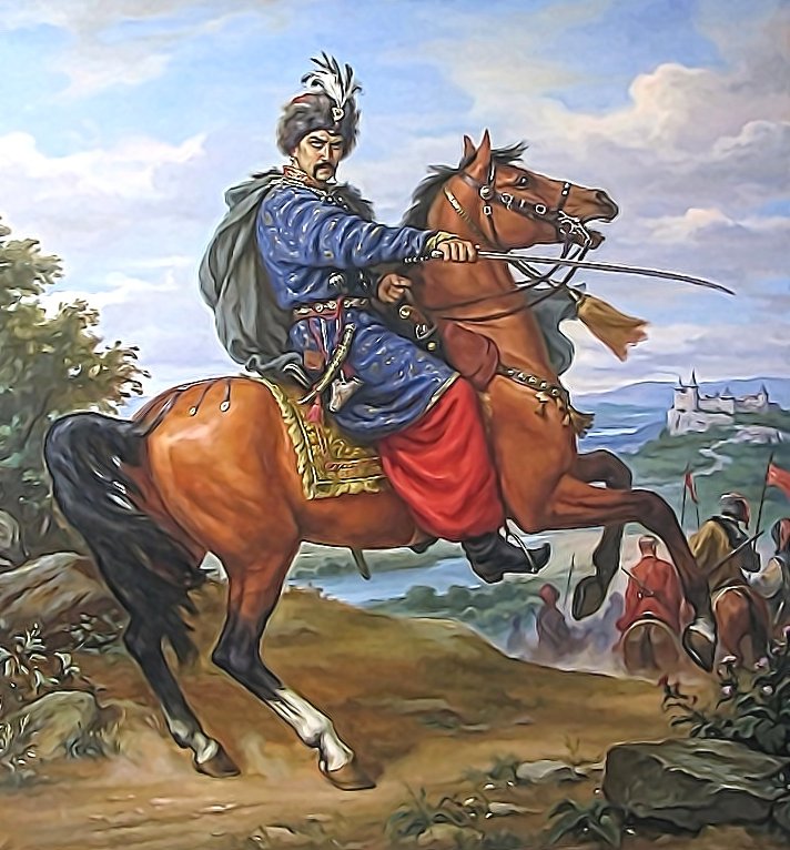 Иван Богун - казак, всадник, лошадь - оригинал