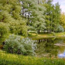 Схема вышивки «пейзаж»