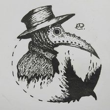 Схема вышивки «Чумной доктор»