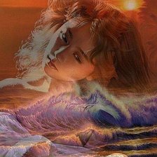 Схема вышивки «Девушка»