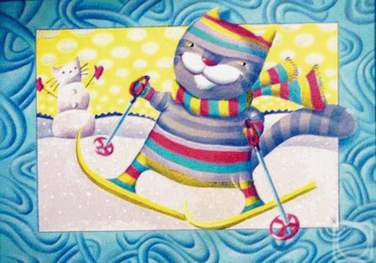 Котик - иллюстрация, сказка - предпросмотр