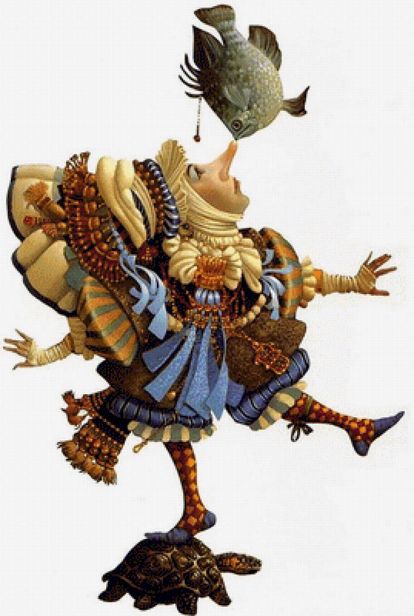 Гном - гном, черепаха, кристенсен, рыба - предпросмотр