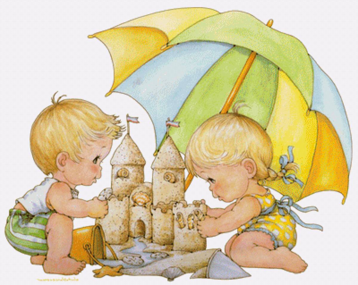 Замок из песка - детское, дети - предпросмотр