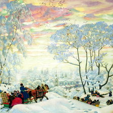 Оригинал схемы вышивки «Зима. Кустодиев» (№2090783)