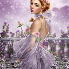 Схема вышивки «dama lila»