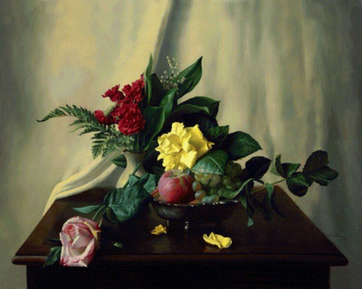 Натюрморт 8. Алексей Антонов - живопись, букет, розы, натюрморт, цветы - предпросмотр
