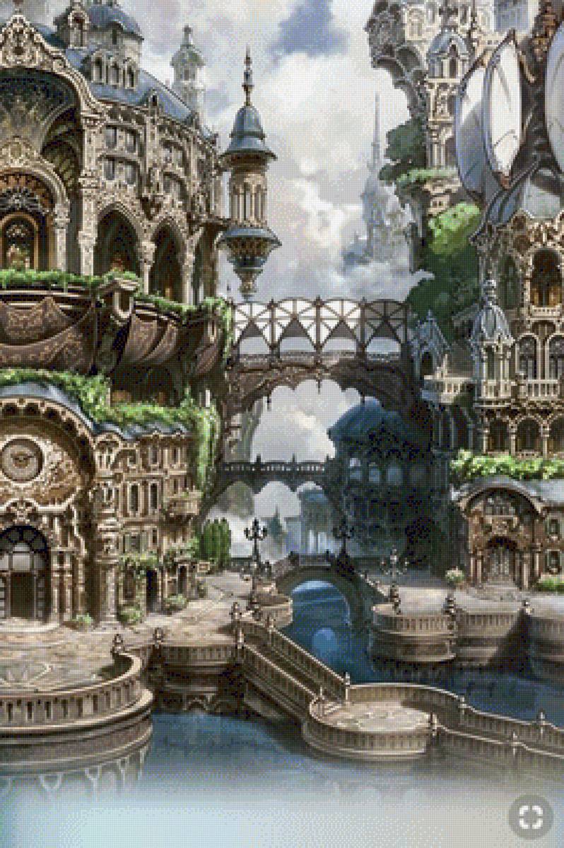 Сказочный город - фэнтези, город - предпросмотр