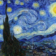 Схема вышивки ««Звездная ночь» Винсент Ван Гог»