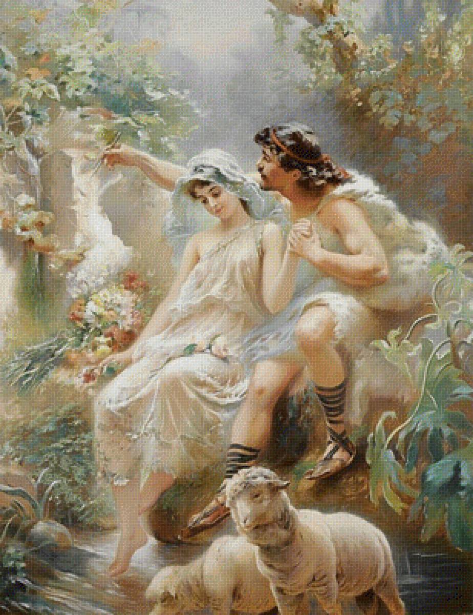 Константин Маковский: "Аллегорическая сцена" - маковский, сцена, барашек., картина, художник, константин - предпросмотр