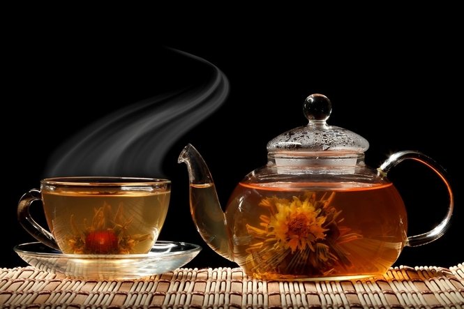 китайская роза - чашка кофе, осень, чашка чаю - оригинал