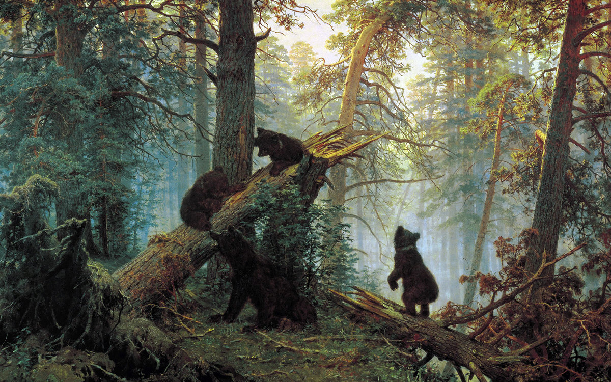 Иван Шишкин. Утро в сосновом лесу - иллюстрация, картина - оригинал