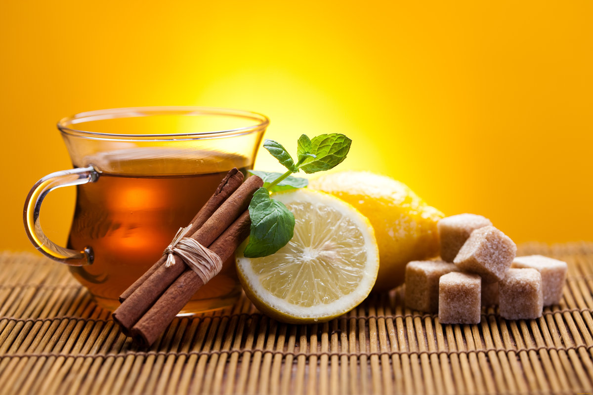 Модульная картина чай с лимоном
