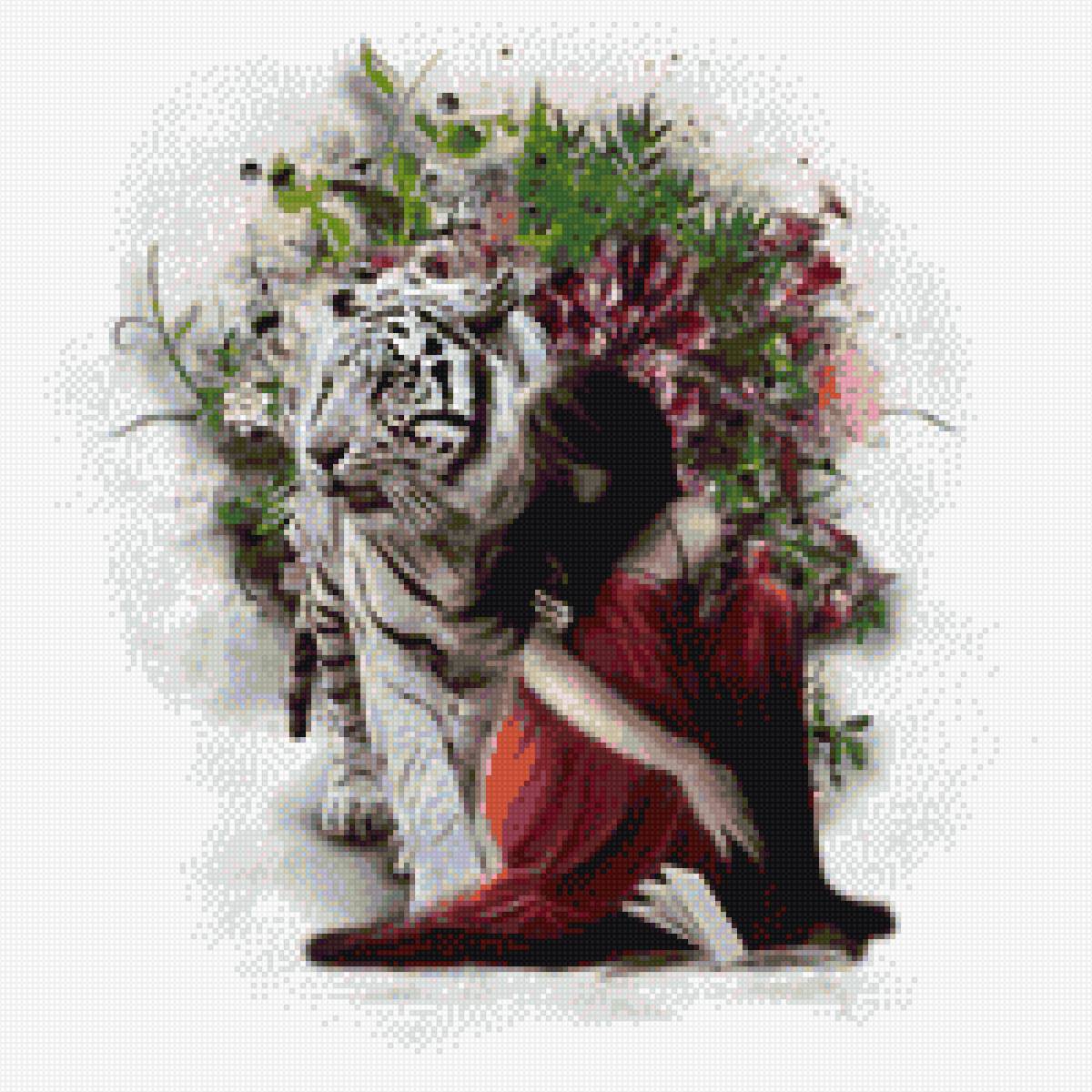 Проклятие тигра - тигр, девушка - предпросмотр