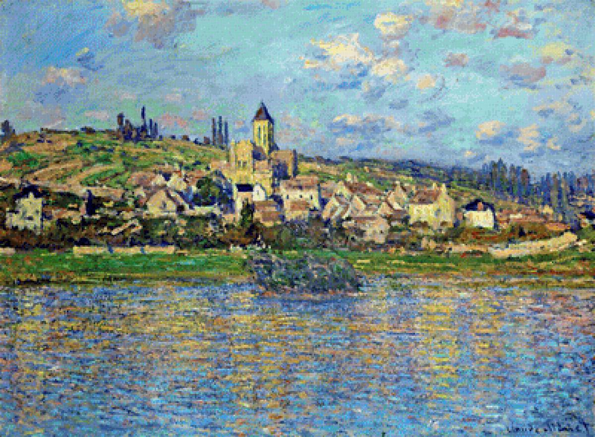 Онфлёр. Клод Моне - живопись, море, пейзаж, город, импрессионизм - предпросмотр