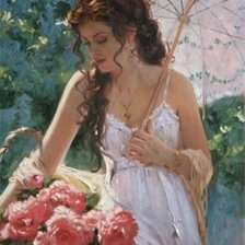 девушка с зонтом