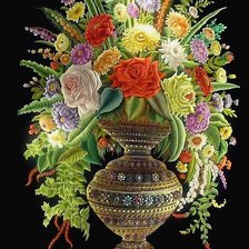 Схема вышивки «Букет в вазе»