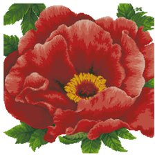 Схема вышивки «дикая роза на подушку»