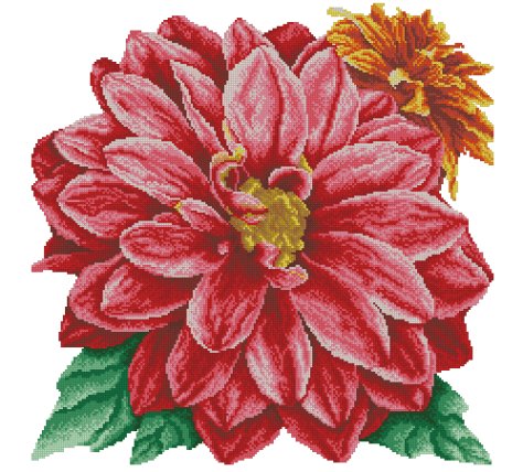 георгин на подушку - оригинал