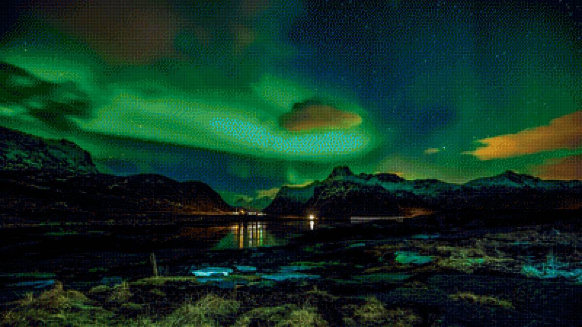 Северноесияние - север, ночь - предпросмотр