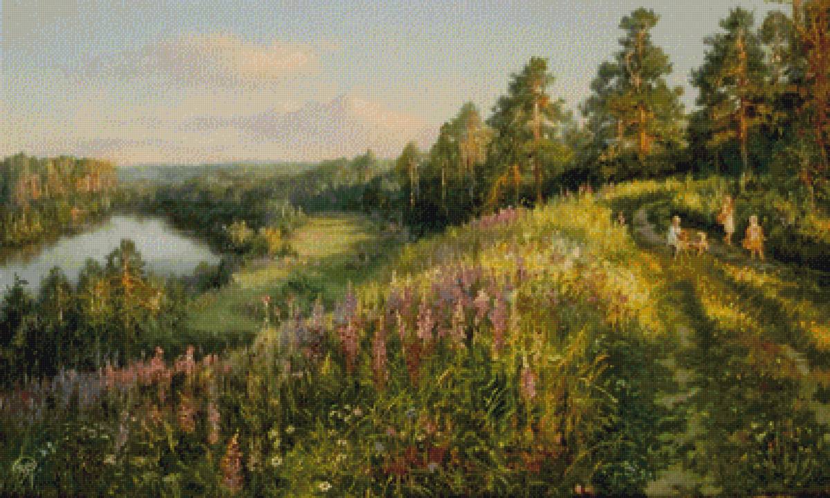 Летний вечер - пейзаж - предпросмотр