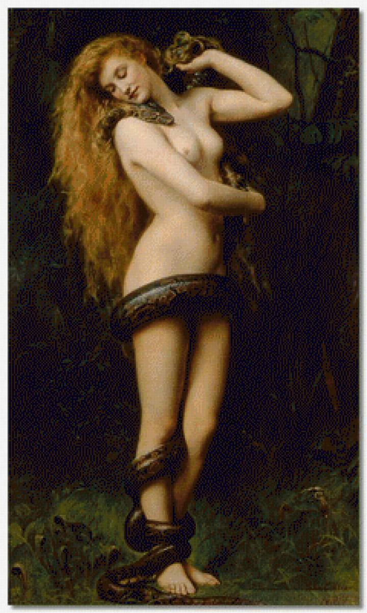 Девушка со змеей - предпросмотр