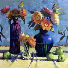 Схема вышивки «Три вазы»