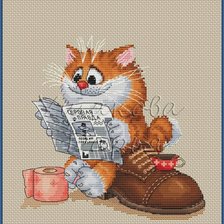 Схема вышивки «кот»